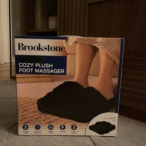 Brookstone Black Cozy Plush Foot Massager